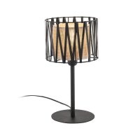 Lampe de table E27 hauteur 37 cm Ø 20 cm rond noir...
