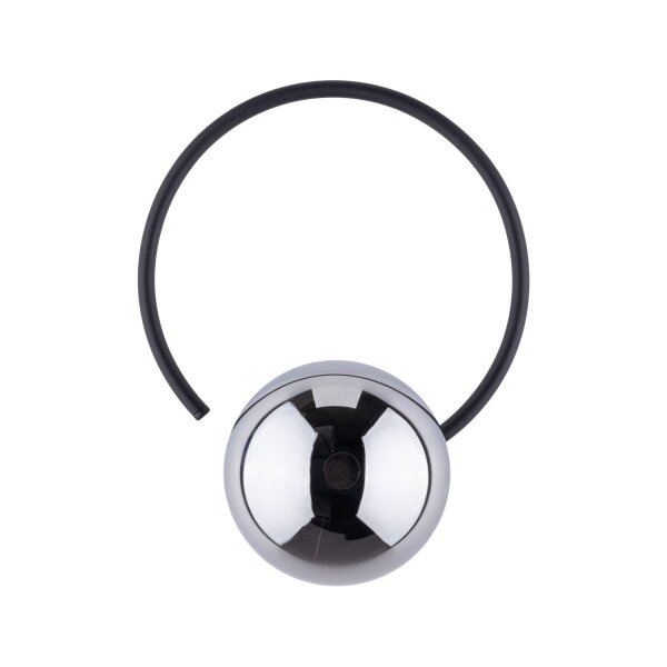 Applique Métal Verre fumé G9 Noir Graphite Boule Abat-jour