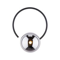 Applique Métal Verre fumé G9 Noir Graphite...