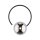 Applique Métal Verre fumé G9 Noir Graphite Boule Abat-jour