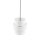 Suspension ronde Ø 20 cm Blanc Noir E27 Tissu Métal