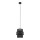 Suspension Noir E27 D : 20 cm ronde Moderne Tissu