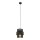 Suspension Noir E27 D : 20 cm ronde Moderne Tissu