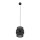 Suspension Noir E27 D : 20 cm ronde Moderne Tissu