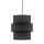 Suspension Noir E27 D : 20 cm ronde Moderne Tissu