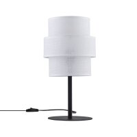Lampe de table tissu métal 38 cm de haut noir...