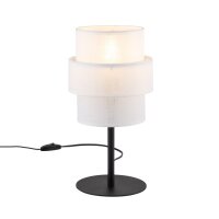 Lampe de table tissu métal 38 cm de haut noir...