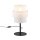 Lampe de table tissu métal 38 cm de haut noir blanc E27