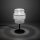 Lampe de table tissu métal 38 cm de haut noir blanc E27