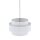 Suspension Blanc Ø 50 cm H : max. 160 cm Tissu Métal E27