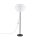 Lampadaire 155 cm Noir Blanc Ø 50 cm Métal Tissu E27