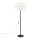 Lampadaire 155 cm Noir Blanc Ø 50 cm Métal Tissu E27