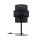 Lampe de table noire 38 cm de haut Tissu Métal E27 GREET
