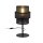 Lampe de table noire 38 cm de haut Tissu Métal E27 GREET