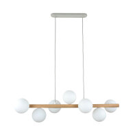 Lampe à suspendre bois métal verre L : 90...