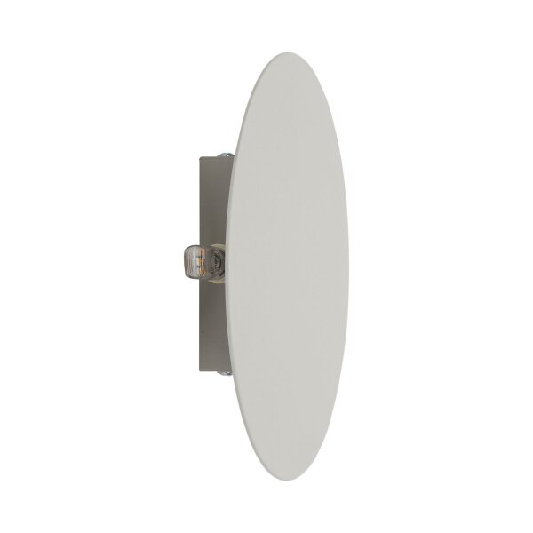 Applique ronde Ø 20 cm petit métal beige 2x G9 indirect