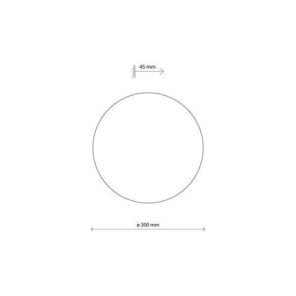 Applique ronde Ø 30 cm petite 3x G9 lumière indirecte beige