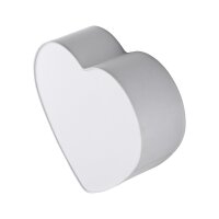 Plafonnier Enfants Cœur L : 42 cm Tissu Gris Blanc...