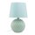 Lampe de table verre tissu 60 cm de haut menthe verte E27 DOLORES