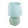 Lampe de table verre tissu 60 cm de haut menthe verte E27 DOLORES