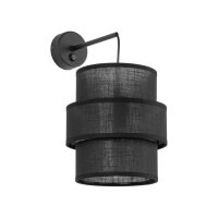 Applique avec interrupteur H : 33 cm Tissu M&eacute;tal...