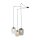 Suspension à 3 flammes H : max. 2,1 m réglable verre fumé