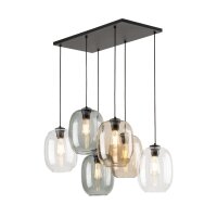 Suspension verre fumé métal L : 70 cm H :...