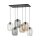 Suspension verre fumé métal L : 70 cm H : max. 1,3 m 6x E27