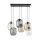 Suspension verre fumé métal L : 70 cm H : max. 1,3 m 6x E27