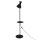 Lampadaire avec support E27 abat-jour réglable noir 138 cm
