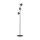 Lampadaire 151 cm verre fumé métal gris noir 3x G9
