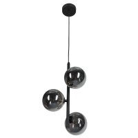Suspension verre fumé métal L : 23 cm...