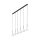 Suspension L : 122 cm verre métal noir blanc 6x G9
