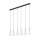 Suspension L : 122 cm verre métal noir blanc 6x G9
