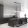 Suspension L : 122 cm verre métal noir blanc 6x G9