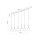 Suspension L : 122 cm verre métal noir blanc 6x G9