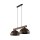 Suspension Marron Métal Bois L : 83 E27 2 flammes