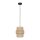 Suspension Jute Métal Ø 20 cm E27 Design Boho GREET
