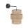 Applique avec interrupteur H : 33 cm Jute Métal E27 Moderne