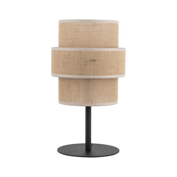 Lampe de table en jute métal 38 cm de haut Ø 20 cm Boho E27