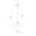 Lampe à suspendre en verre ronde Ø 35 cm H : max. 175 cm E27 Boule Abat-jour