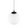 Lampe à suspendre Blanc Noir Ø 35 cm E27 Boule Verre Métal