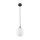Suspension verre Boule Ø 25 cm Noir Blanc E27 BRYCE