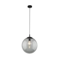 Lampe à suspendre verre fumé métal...