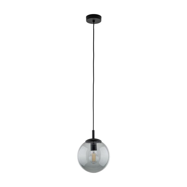 Suspension verre Boule Ø 30 cm Noir Gris E27 BRYCE