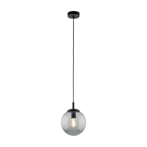 Suspension verre Boule Ø 30 cm Noir Gris E27 BRYCE