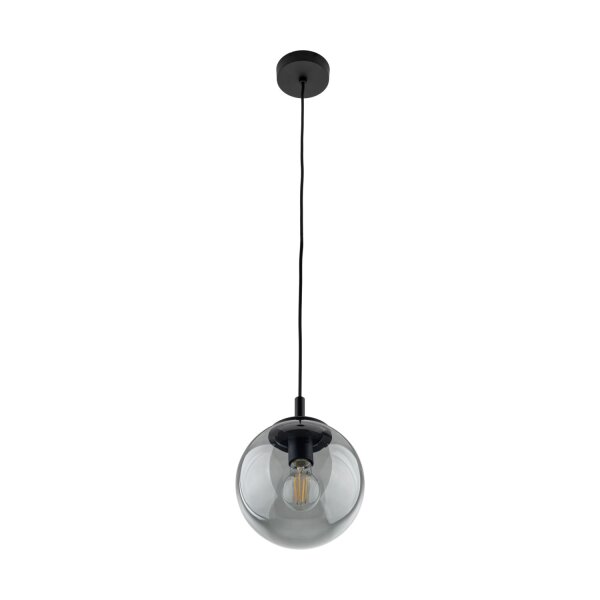 Suspension verre Boule Ø 30 cm Noir Gris E27 BRYCE