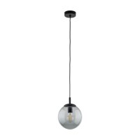 Suspension verre Boule Ø 30 cm Noir Gris E27 BRYCE