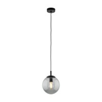 Suspension verre Boule Ø 30 cm Noir Gris E27 BRYCE