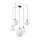 Suspension réglable L : max. 4 m verre métal 5x E27
